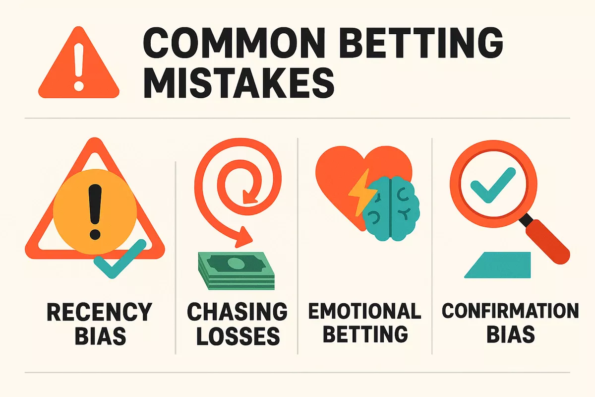 Common betting mistakes and cognitive biases warning signs